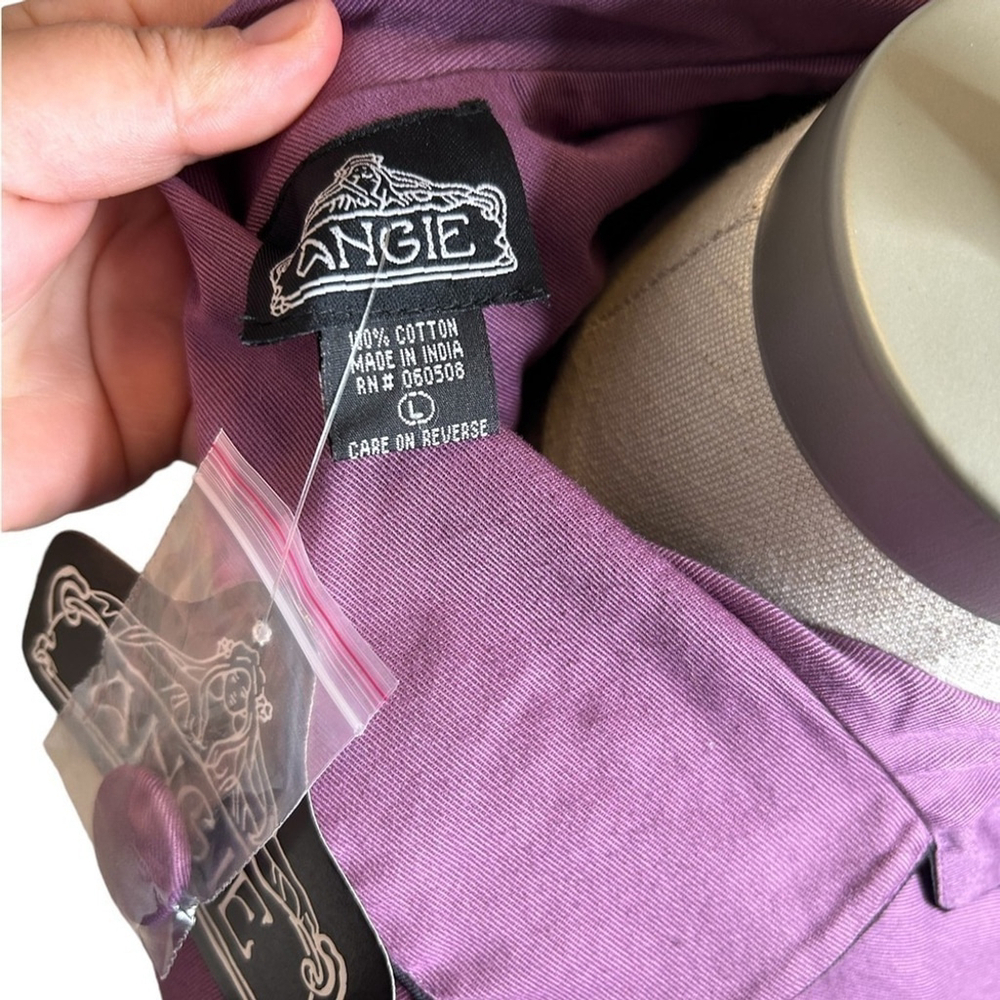 Angie Purple and Black Bow Collared Trench Coat Lightweight Long Sleeve Jacket - Picture 14 of 16